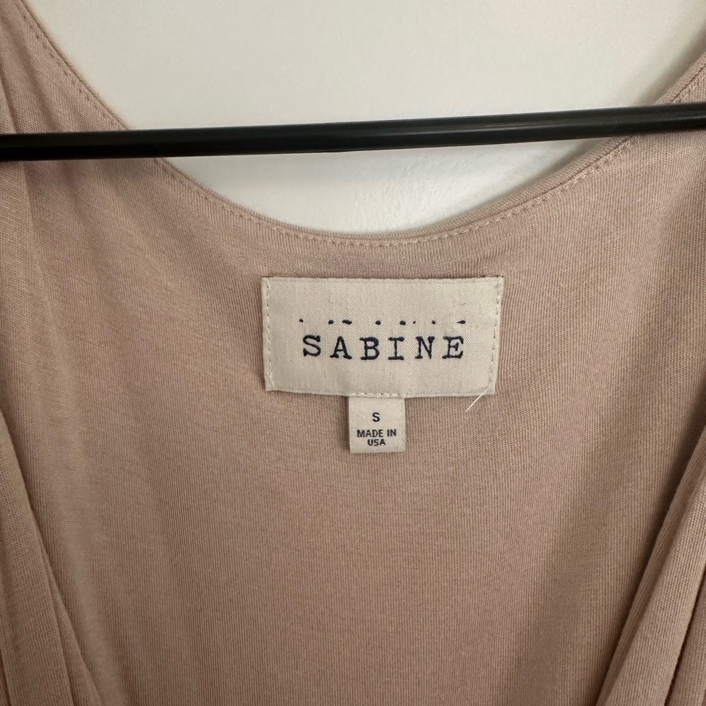 Nude V-Neck Wrap Style Sabine Midi Dress - Picture 5 of 5
